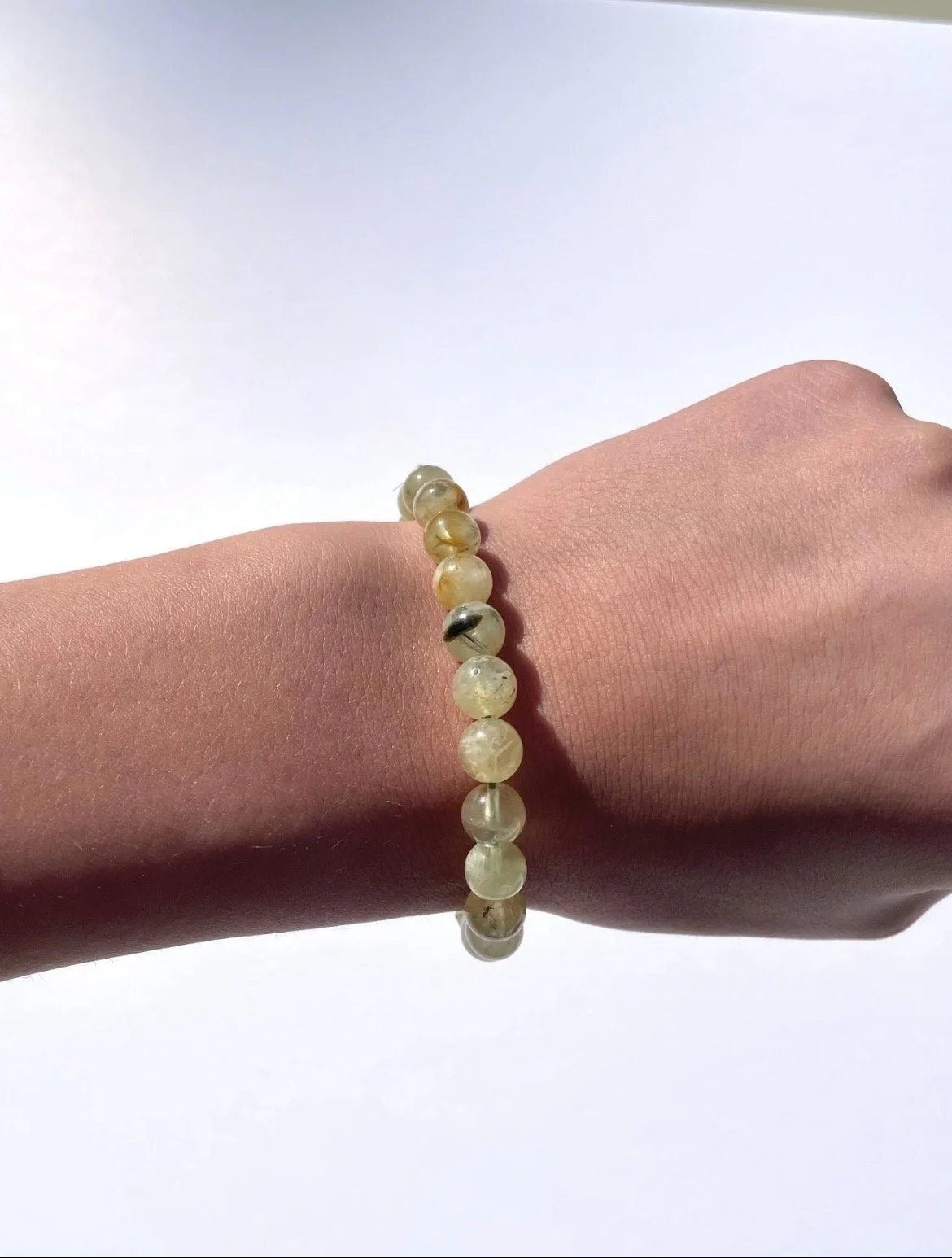 Natural Prehnite Bracelet