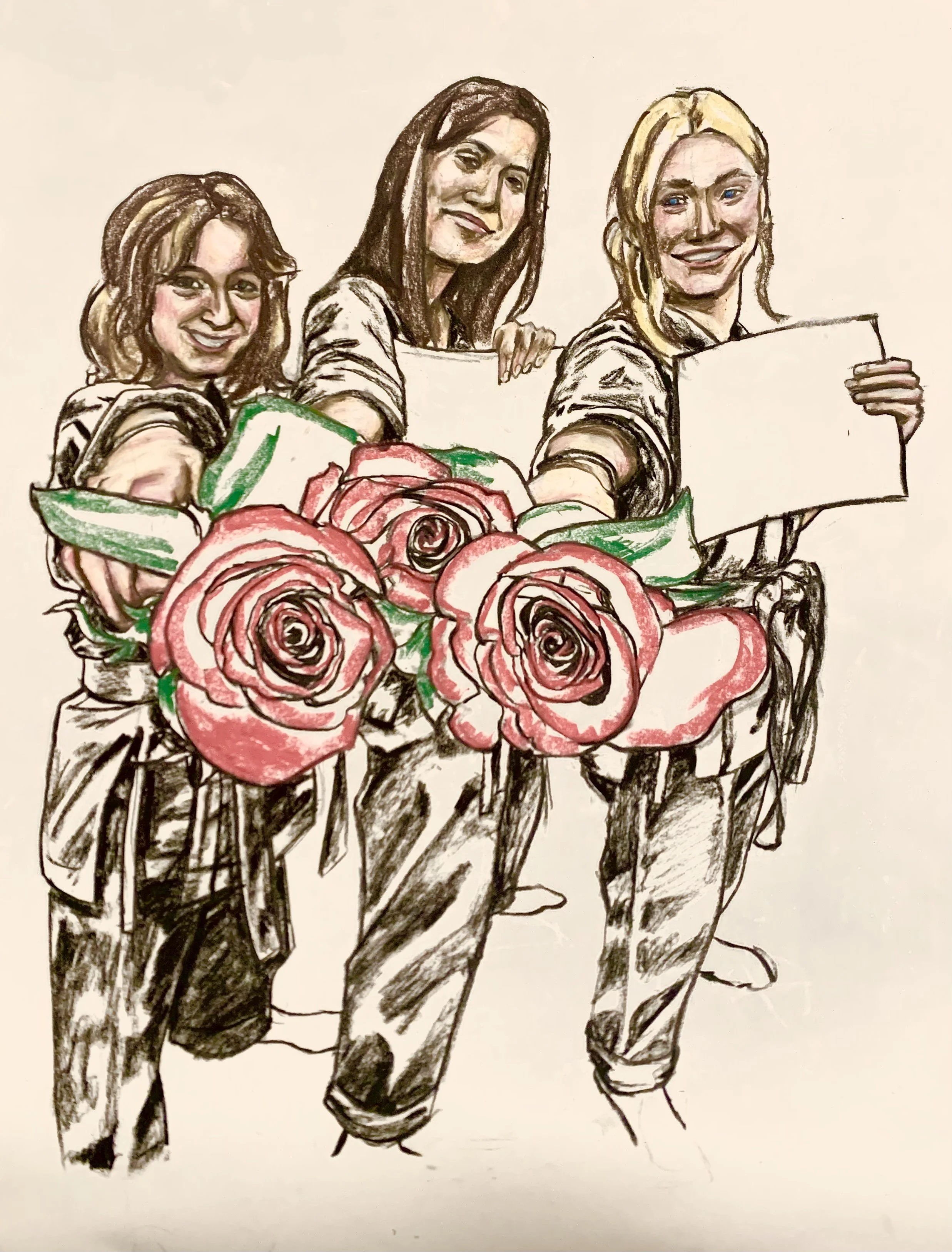 Untitled, 2026, charcoal, conte, and chalk pastel on paper