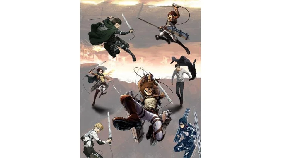 My Sister in Attack on Titan, 2022, digital: This was made as a Christmas gift for my sister. Credits for the original Attack on Titan series go to Hajime Isayama. Credits for the background, background characters, and original main character design 