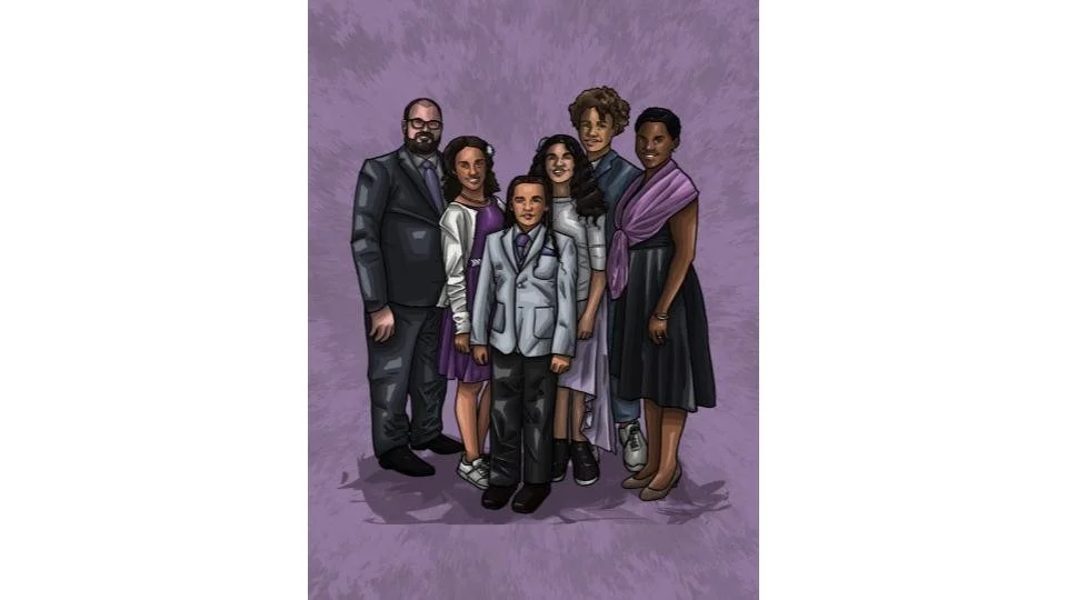 Untitled, 2023, digital: This was made as a gift for my friend's family for my week-long visit at their house.