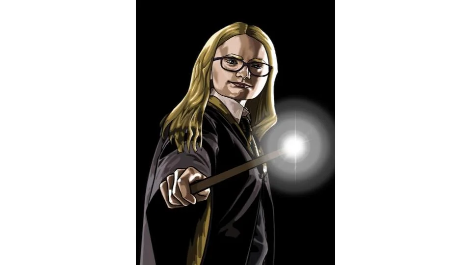 My Hufflepuff Sister, 2023, digital: This was made as a Christmas gift for my sister. Credits for the original Harry Potter book series go to the author, JK Rowling.  