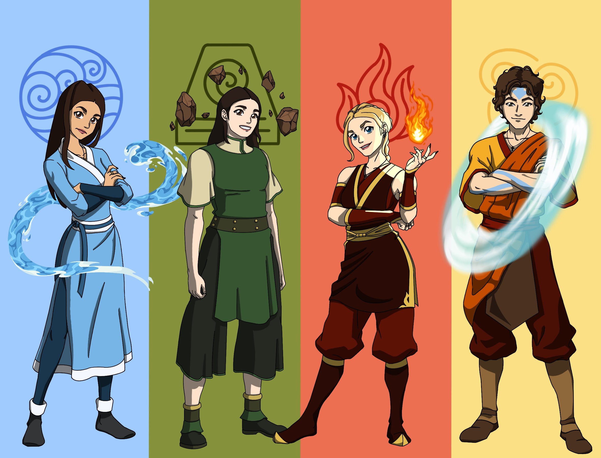 Me and My Friends in Avatar the Last Airbender, 2025, digital
