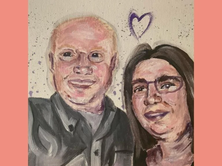 My Mom and Dad, 2021, acrylic paint on canvas