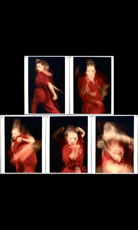 Motion in Karate, 2024, digital photography: This series was made for the final project for my second year university photography class. This project was centered on the magic of photography and time. I chose to photograph myself doing karate with a 