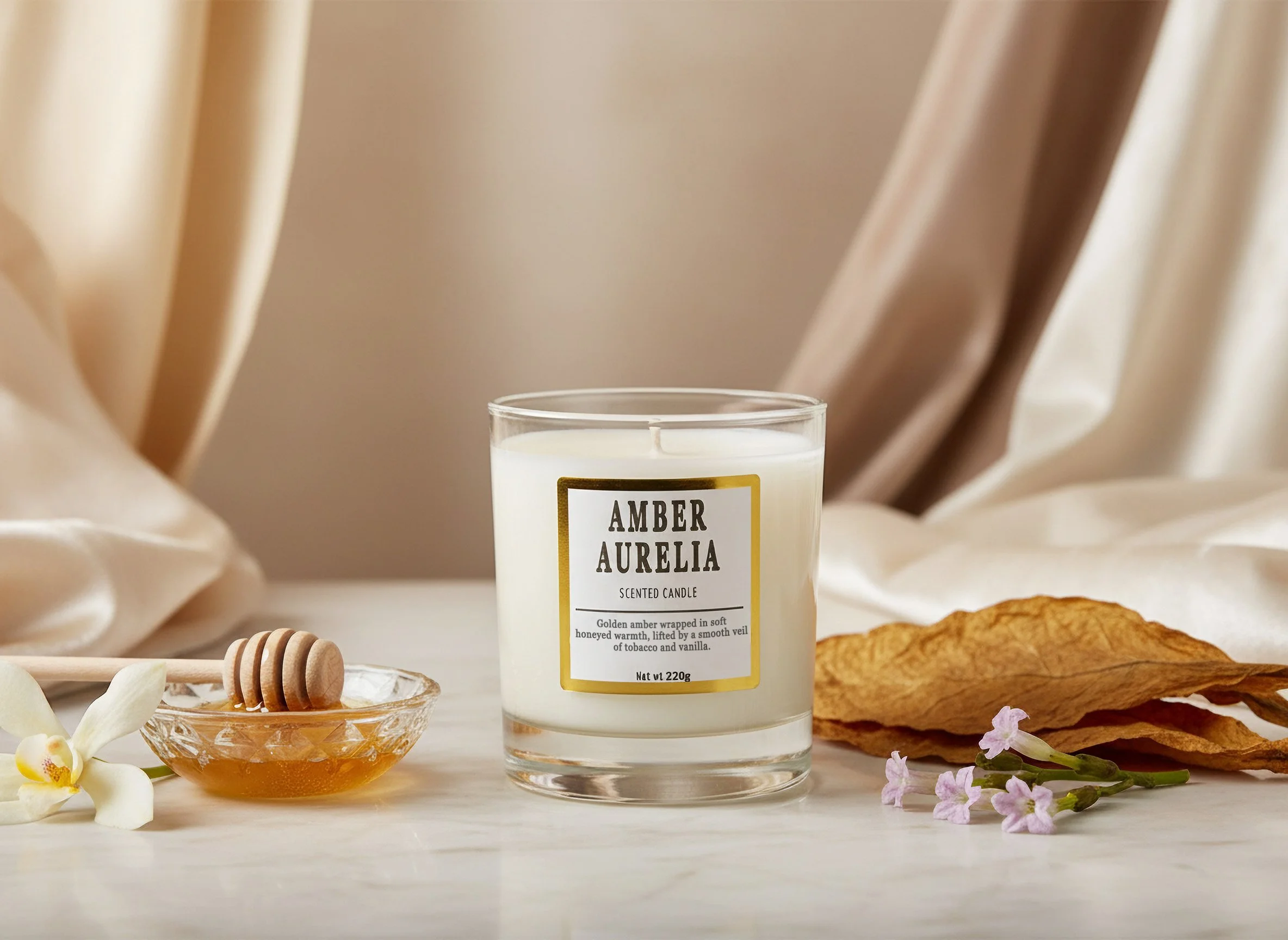 Amber Aurelia - Single Pour Edition Candle