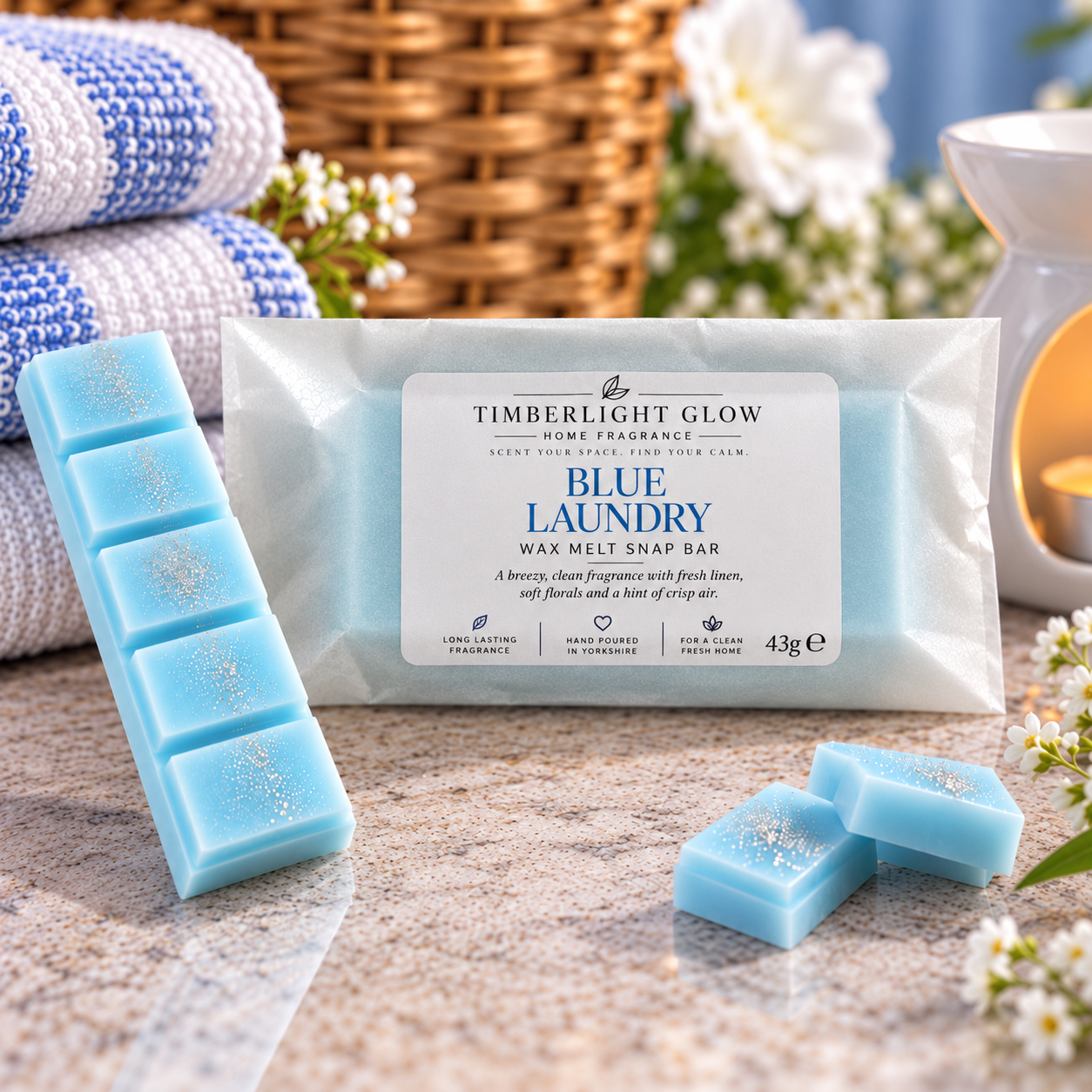 Blue Laundry Wax Melt Snap Bar