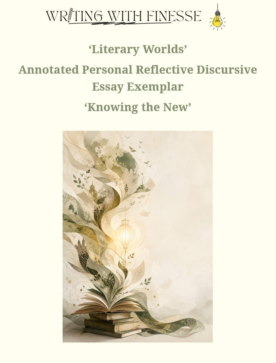 'Literary Worlds': Annotated Personal Reflective Discursive Exemplar