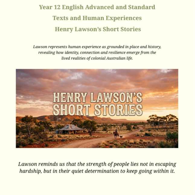 Year 12 Common Module: Henry Lawson's Short Stories Teacher Resource