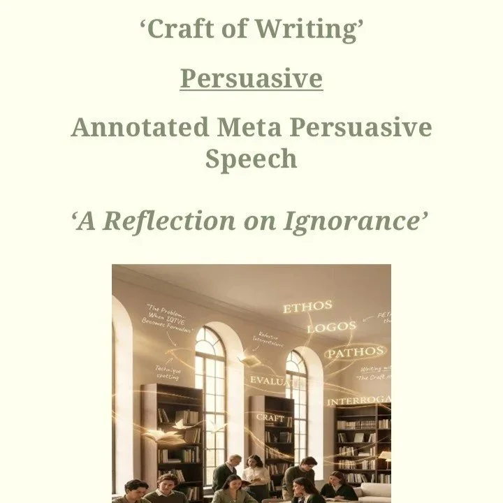 Annotated Meta Persuasive Speech — Module C: The Craft of Writing