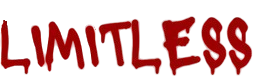 The word 'LIMITLESS' written in red, graffiti-style font.