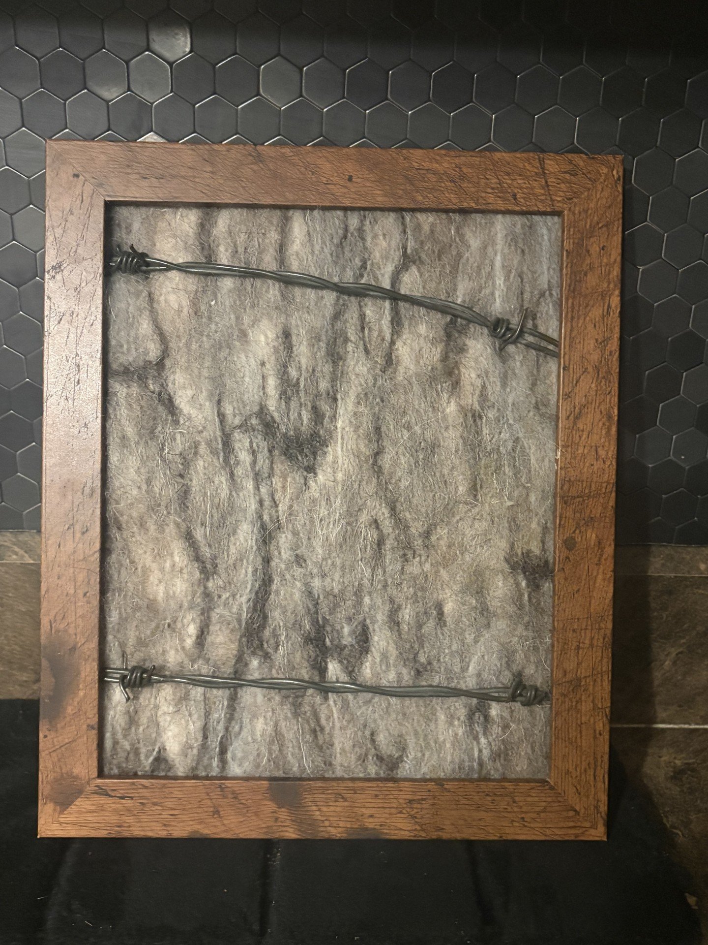 NEEDLE FELTED FENCE POST