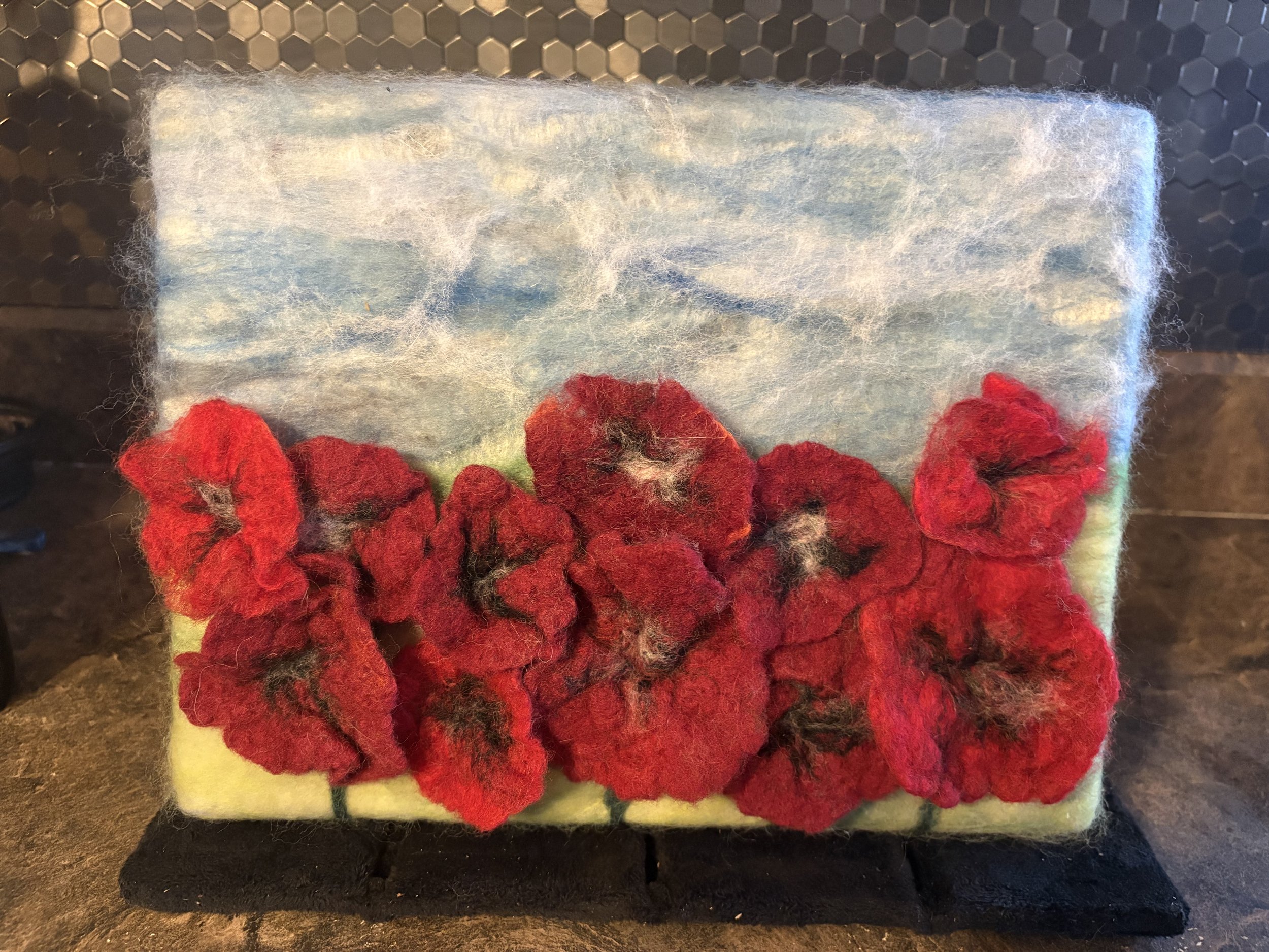 NEEDLE FELTED POPPIES