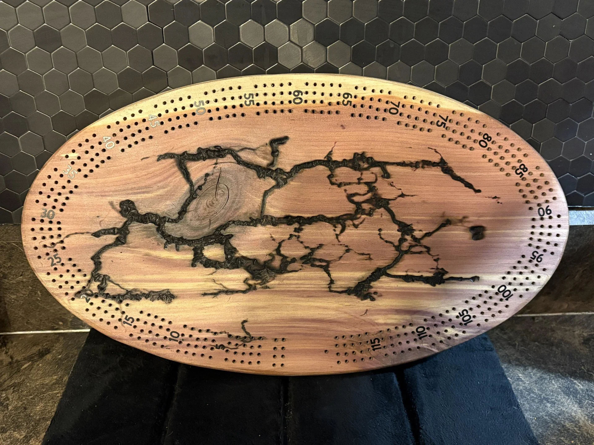 FRACTAL BURNED CEDAR CRIB BOARD