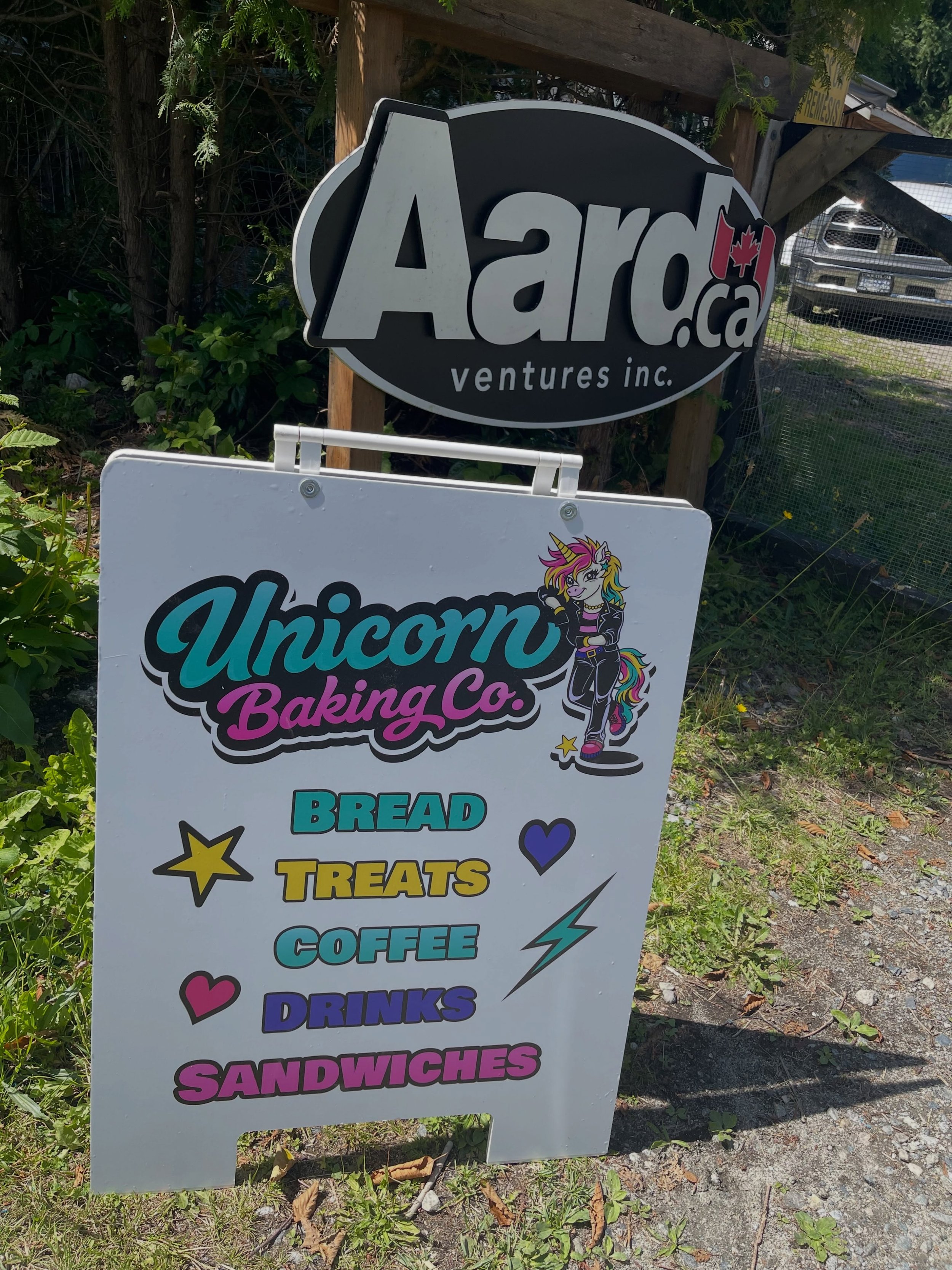 Check out our new sandwich board!! thanks jim @aardventures for all the new signage! #local