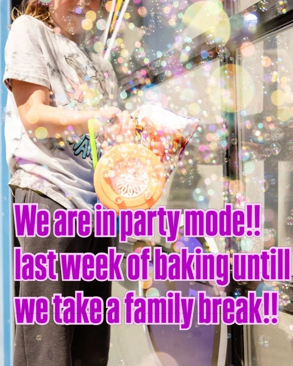 A little summer break ☀️

Hi all! We&rsquo;ll be closing after this Saturday, August 15th for a well needed family break.
🍞 We&rsquo;ll be baking again on Wednesday, August 26th, with bread available at IGA and Seaweeds.
The bakery will reopen on Th