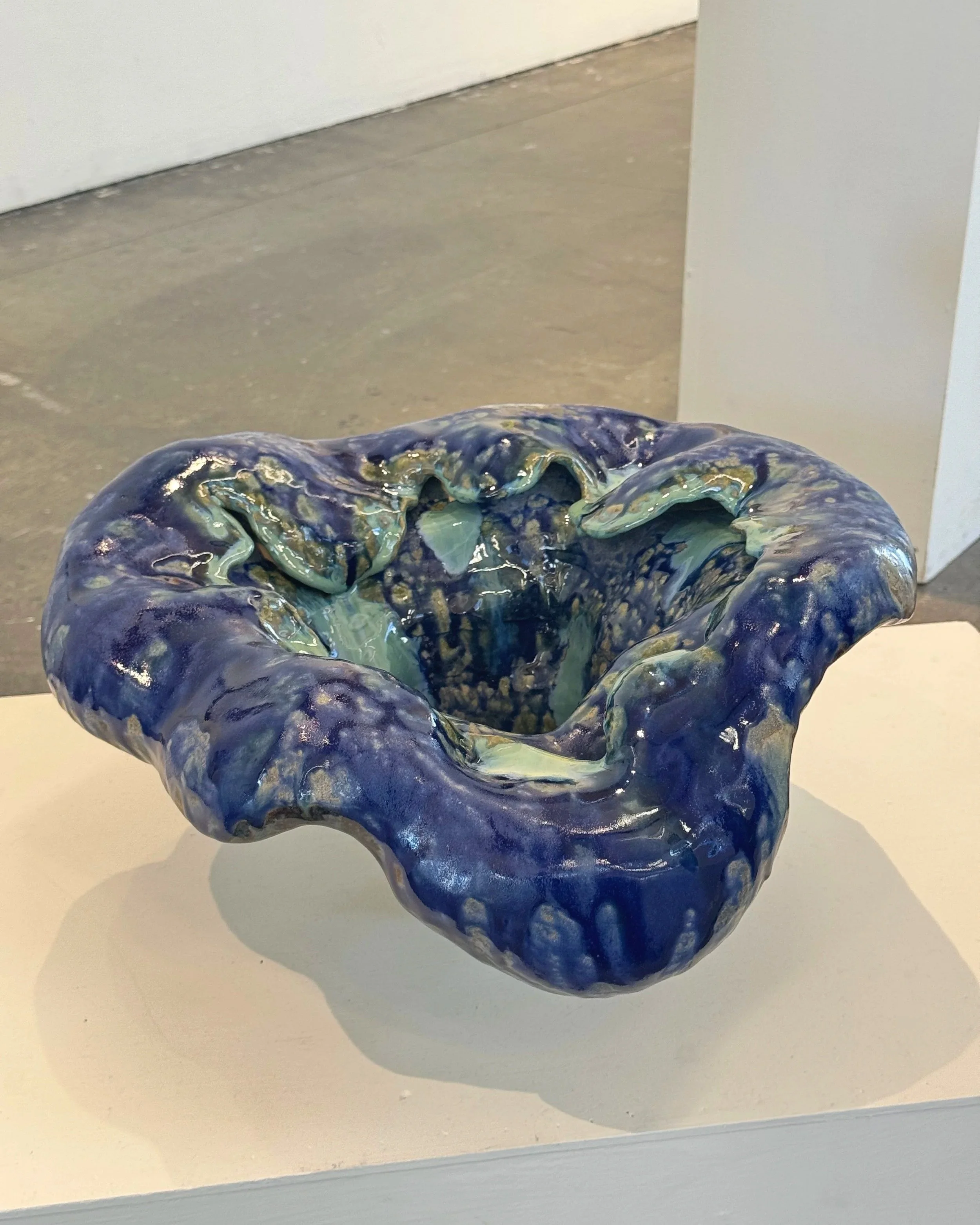 What Goes Down?, 2025, Ceramics with glaze, 17 x 9 x 16 ½” in