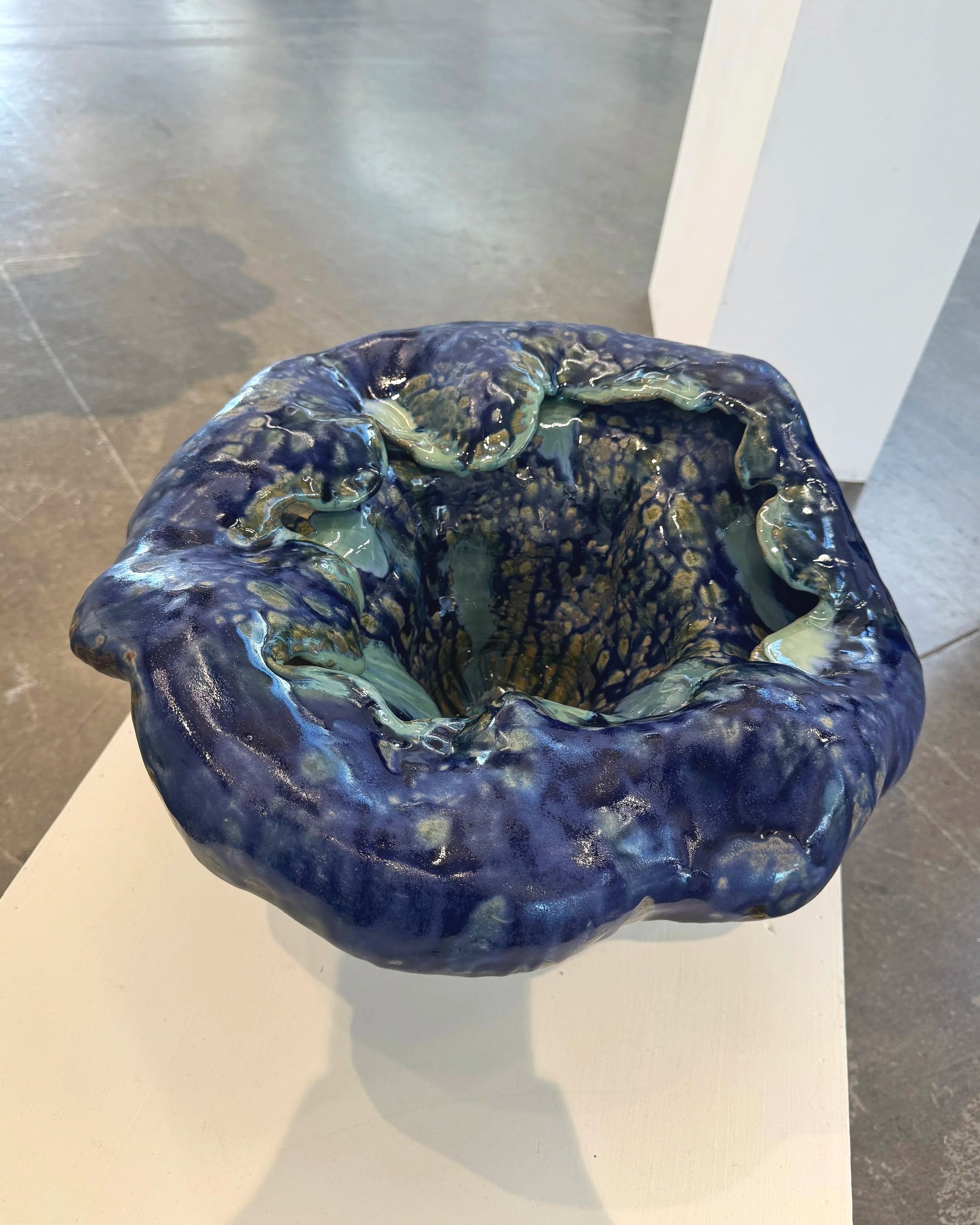 What Goes Down?, 2025, Ceramics with glaze, 17 x 9 x 16 ½” in