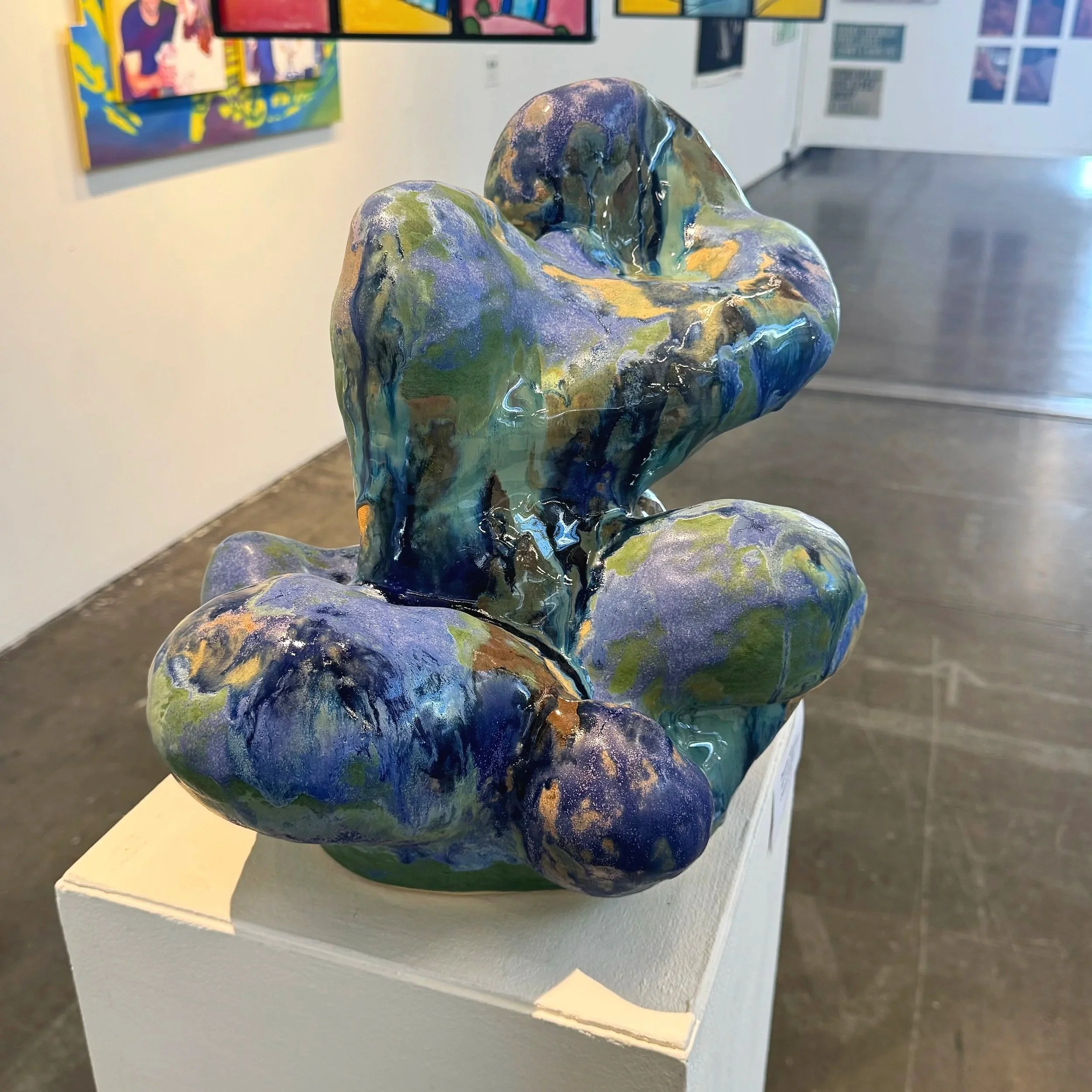 Self Containment, 2025, Ceramics with glaze, 13 ½” x 11 ¼” x 13 in