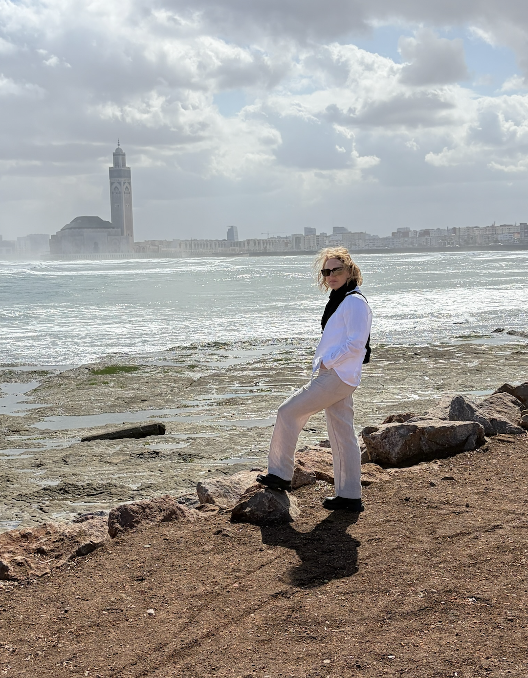 Kristin on Beach in Morrocco