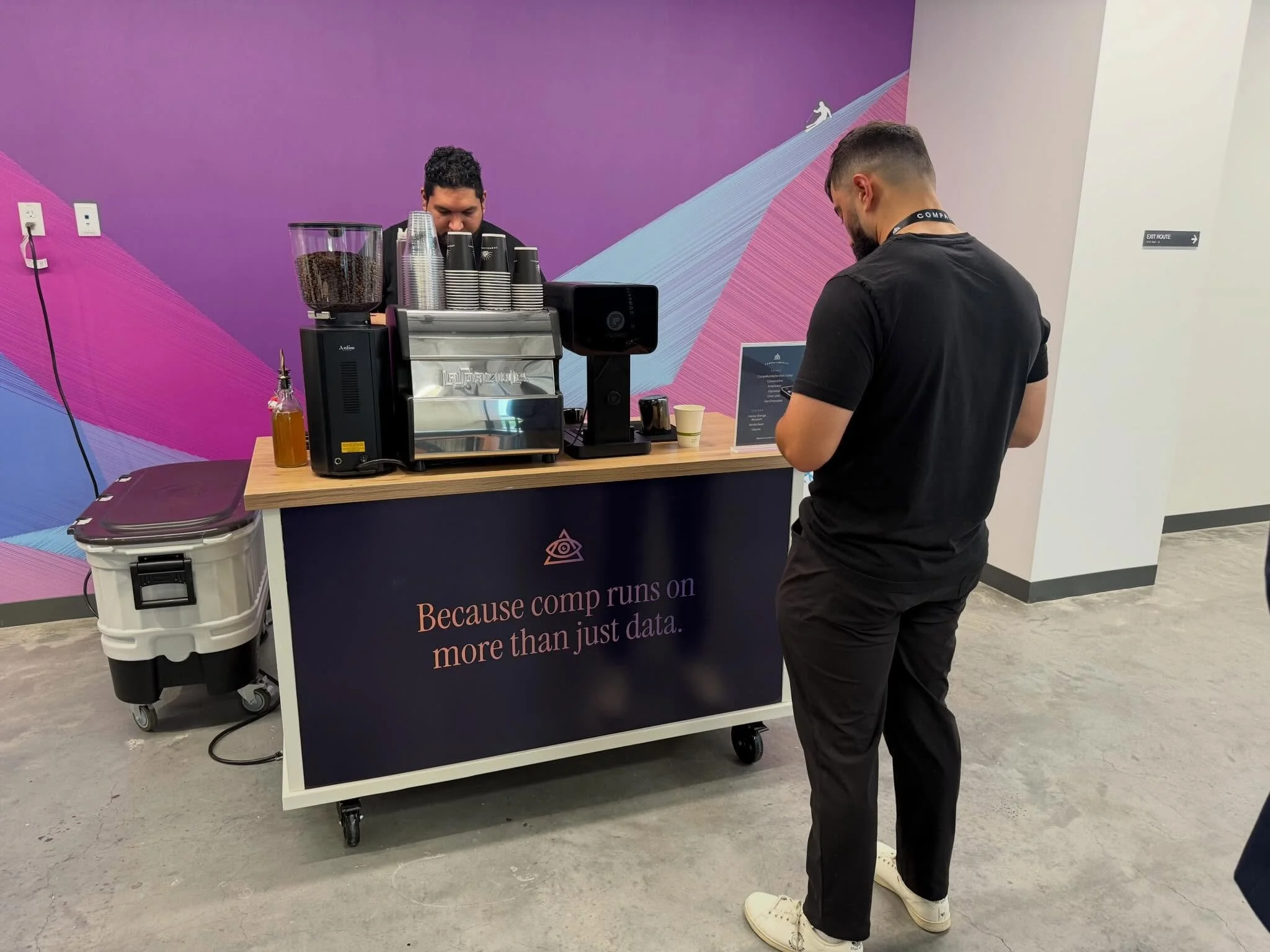 Helping out @waterlilycoffee for an event @_snowflake_inc today #ai #event #paloalto