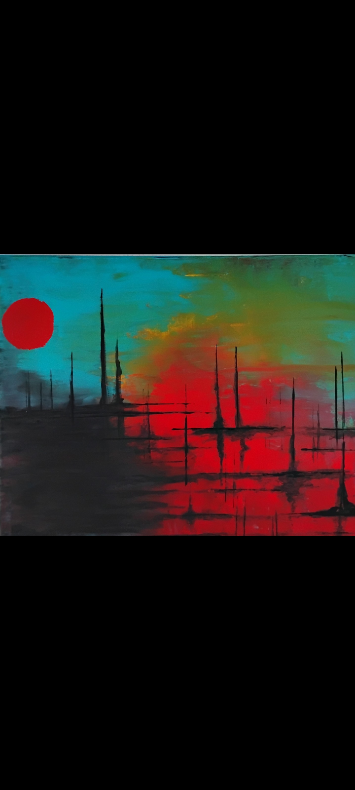 Sunset on Crimson Lake