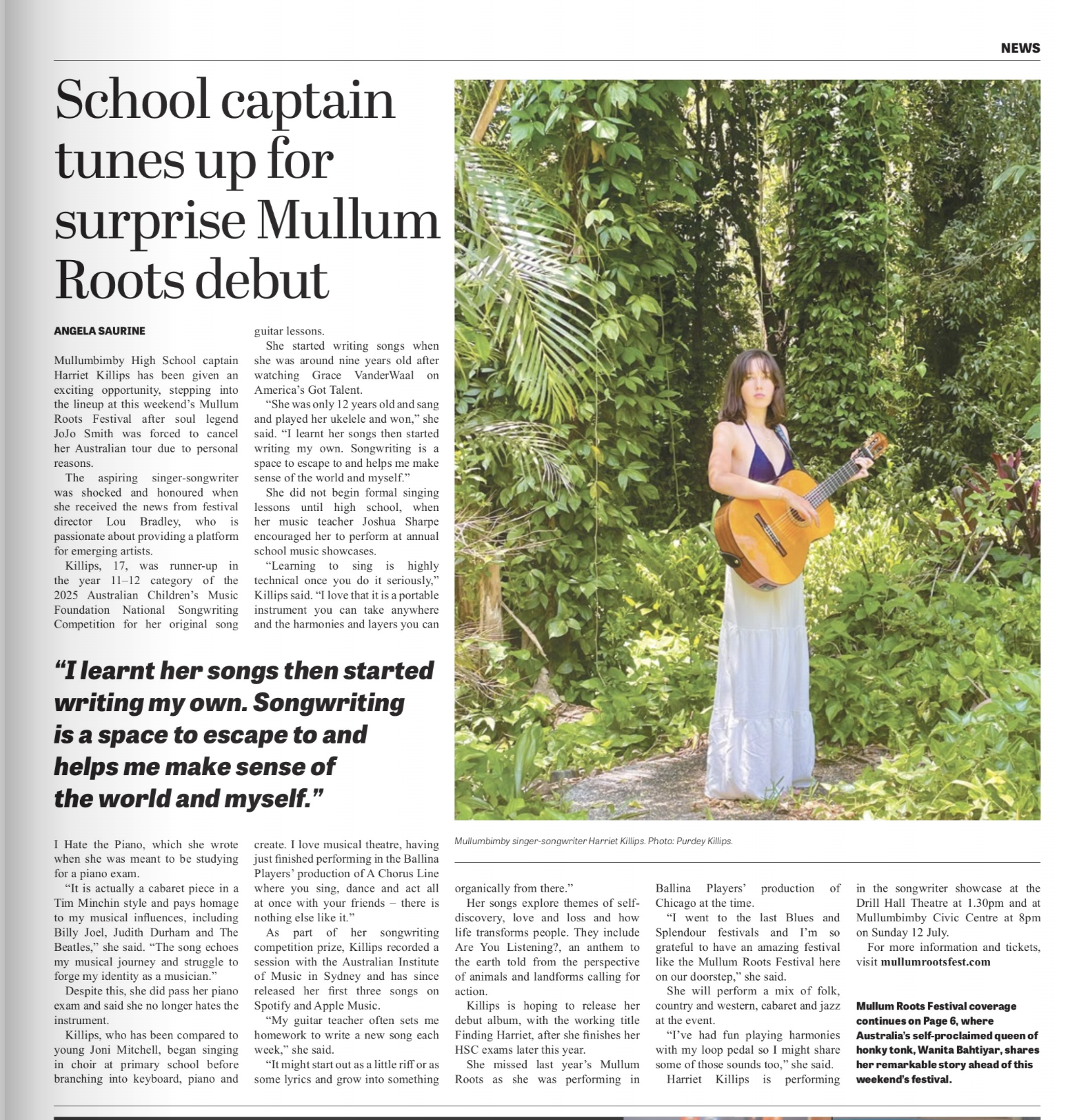 Harriet performing at Mullum Roots Fest 26