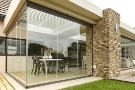Frameless glass doors