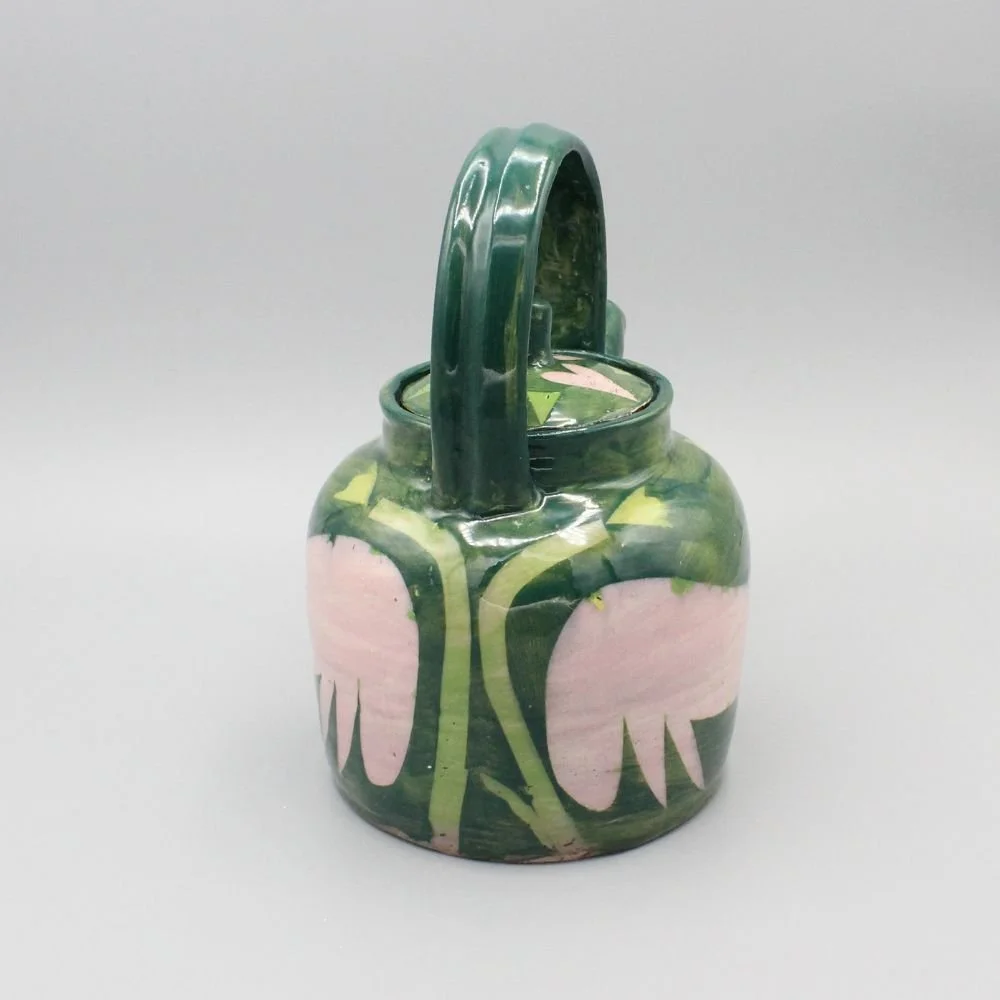 PinkFoxesDkGreenTeapot2.jpg