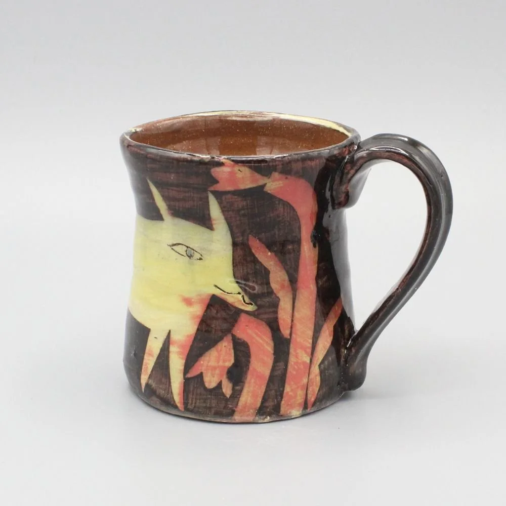 Yellow Fox Mug, black