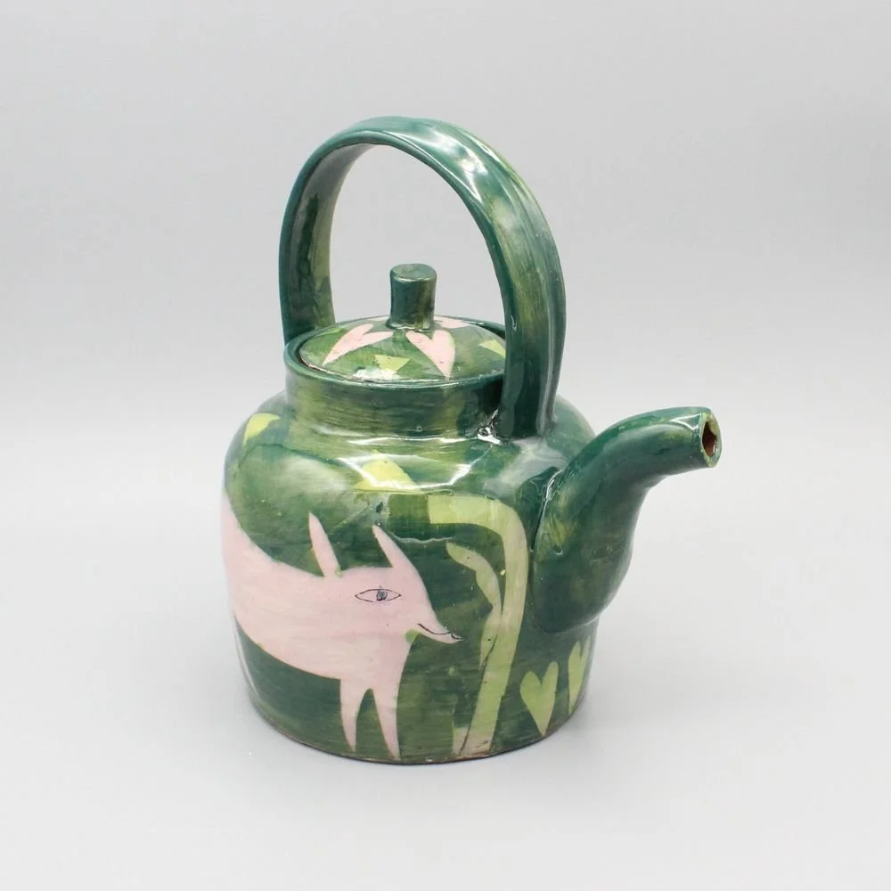PinkFoxesDkGreenTeapot3.jpg