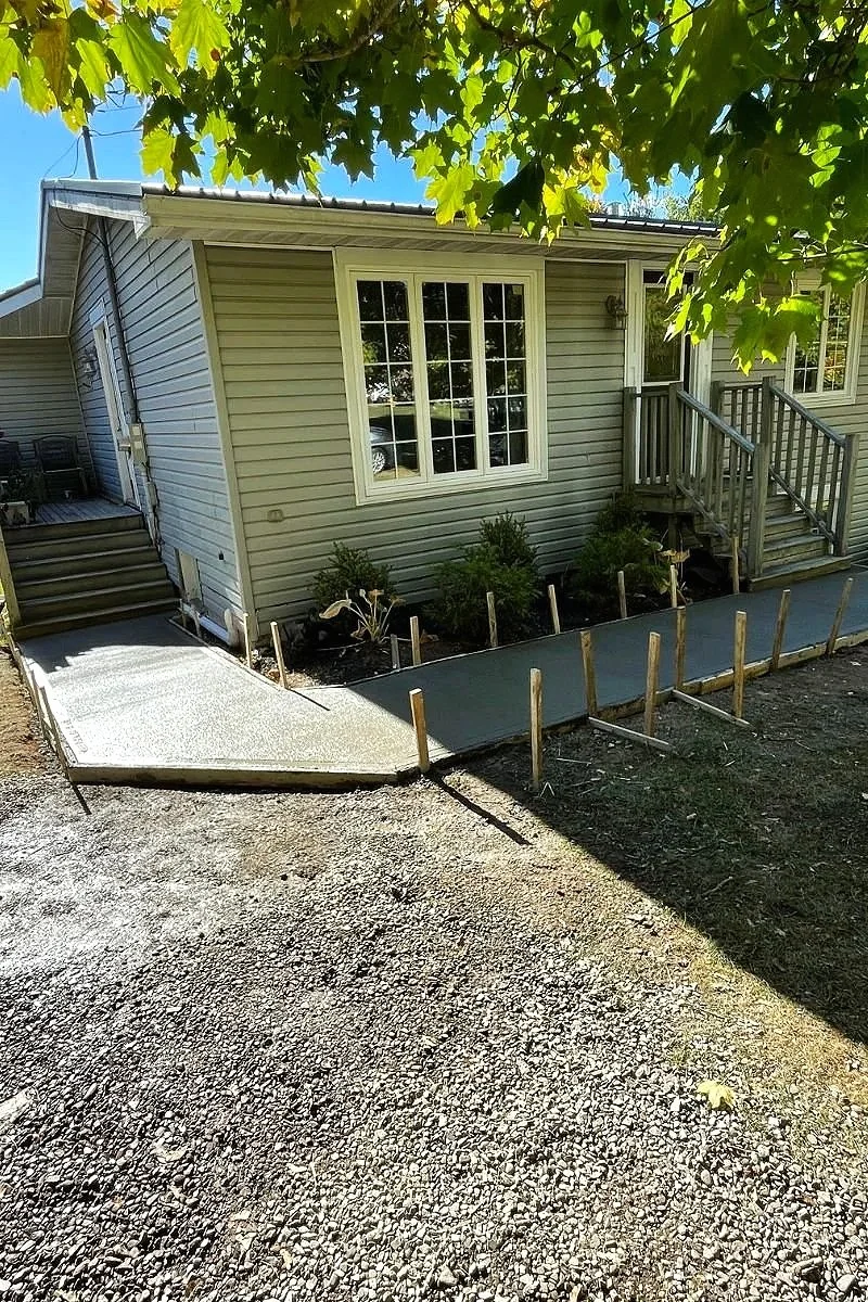 Concrete hardscaping installation in Halifax NS