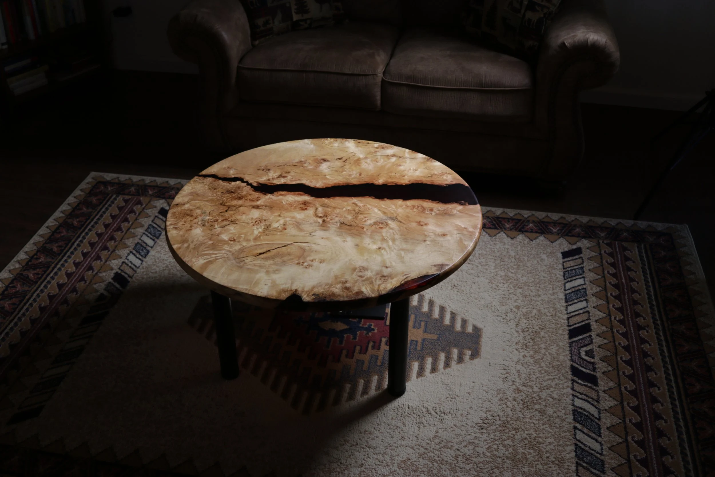 Silver Maple Burl Coffee Table