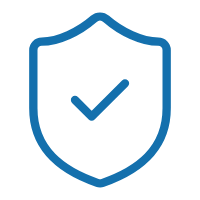 Icon of shield with check