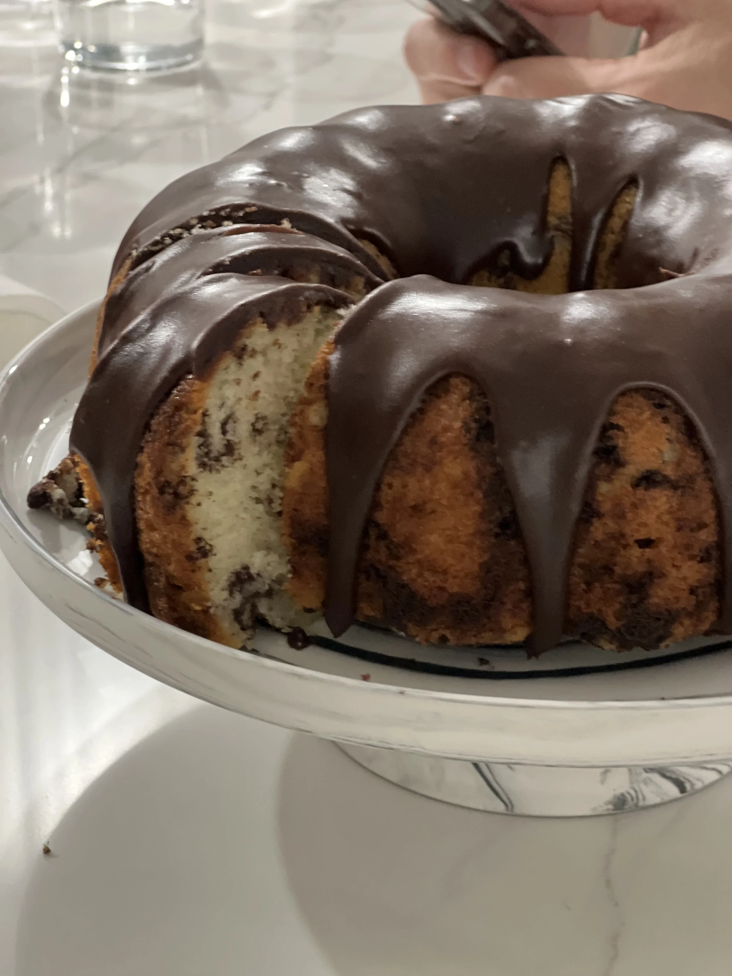 Dark chocolate chips cake