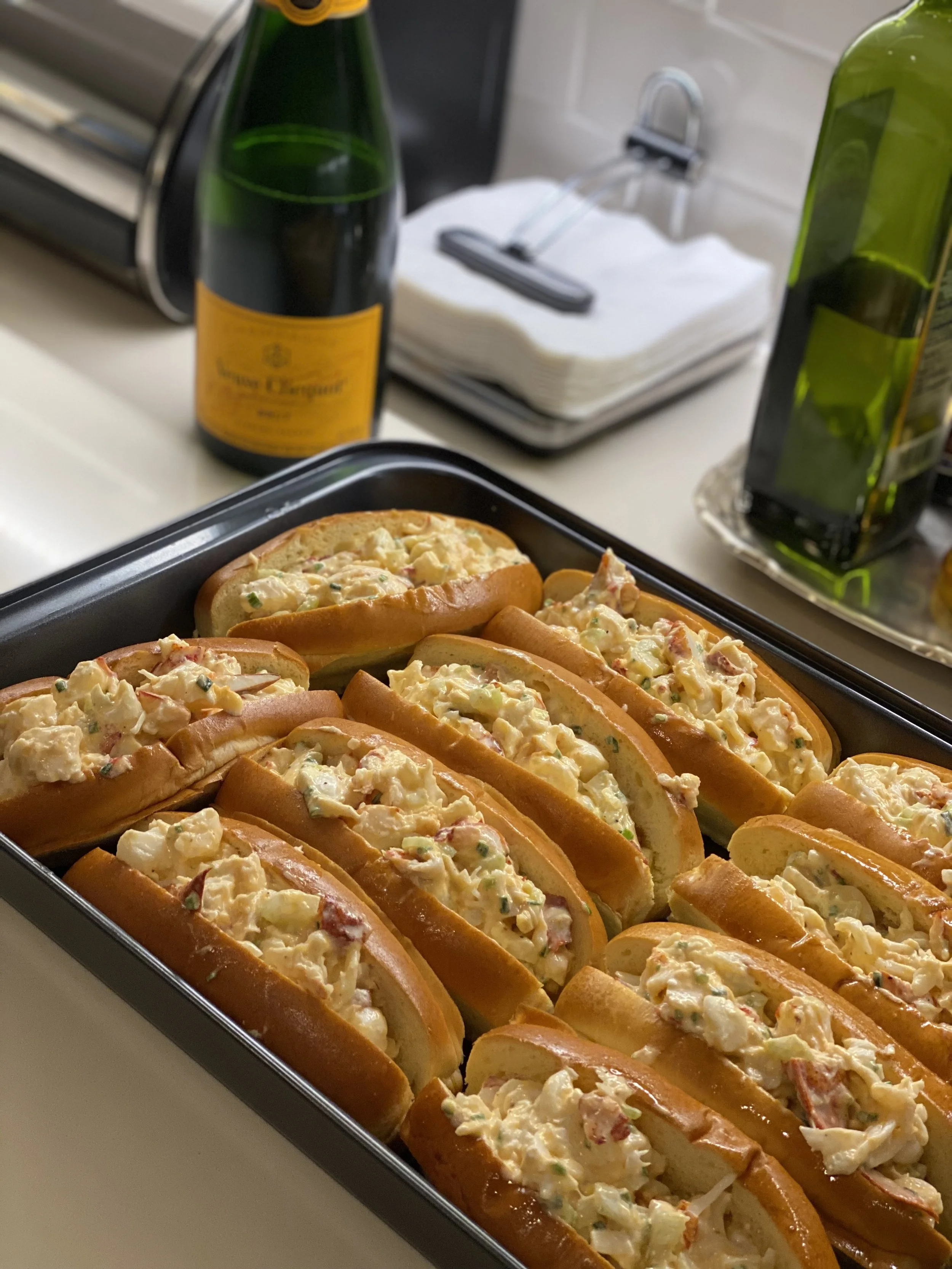 Home-made lobster rolls 
