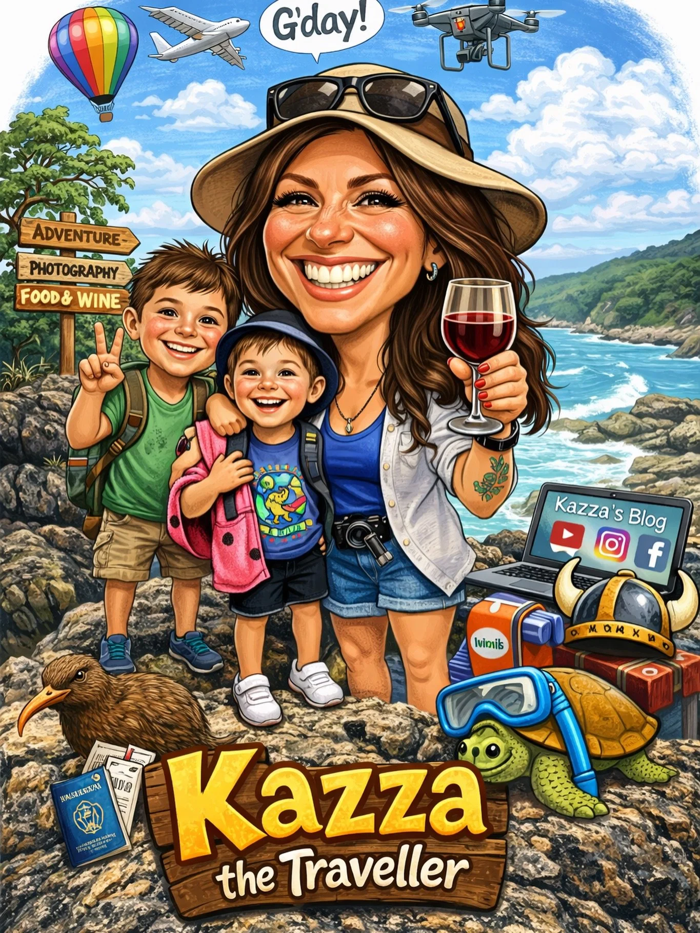 Oh chat GPT! 😆

Jumped onto this trend and my goodness, ChatGPT delivered this hilarious and somewhat cute picture. 

It did erase my hubby from the picture (sorry honey!) but on the plus side, it looks like I&rsquo;m enjoying some wine and travelli