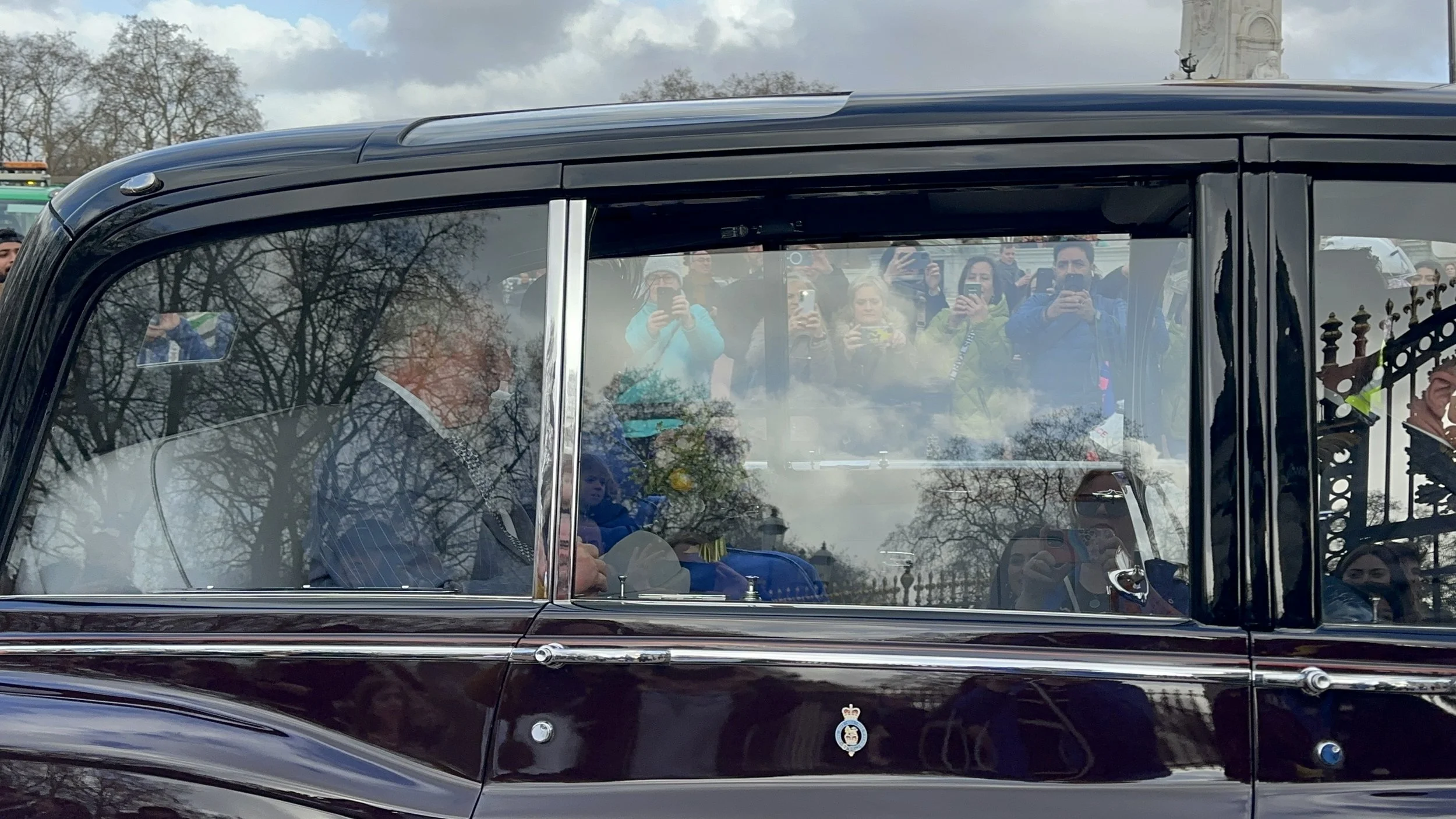 King Charles and Queen Camilla driving right past me!