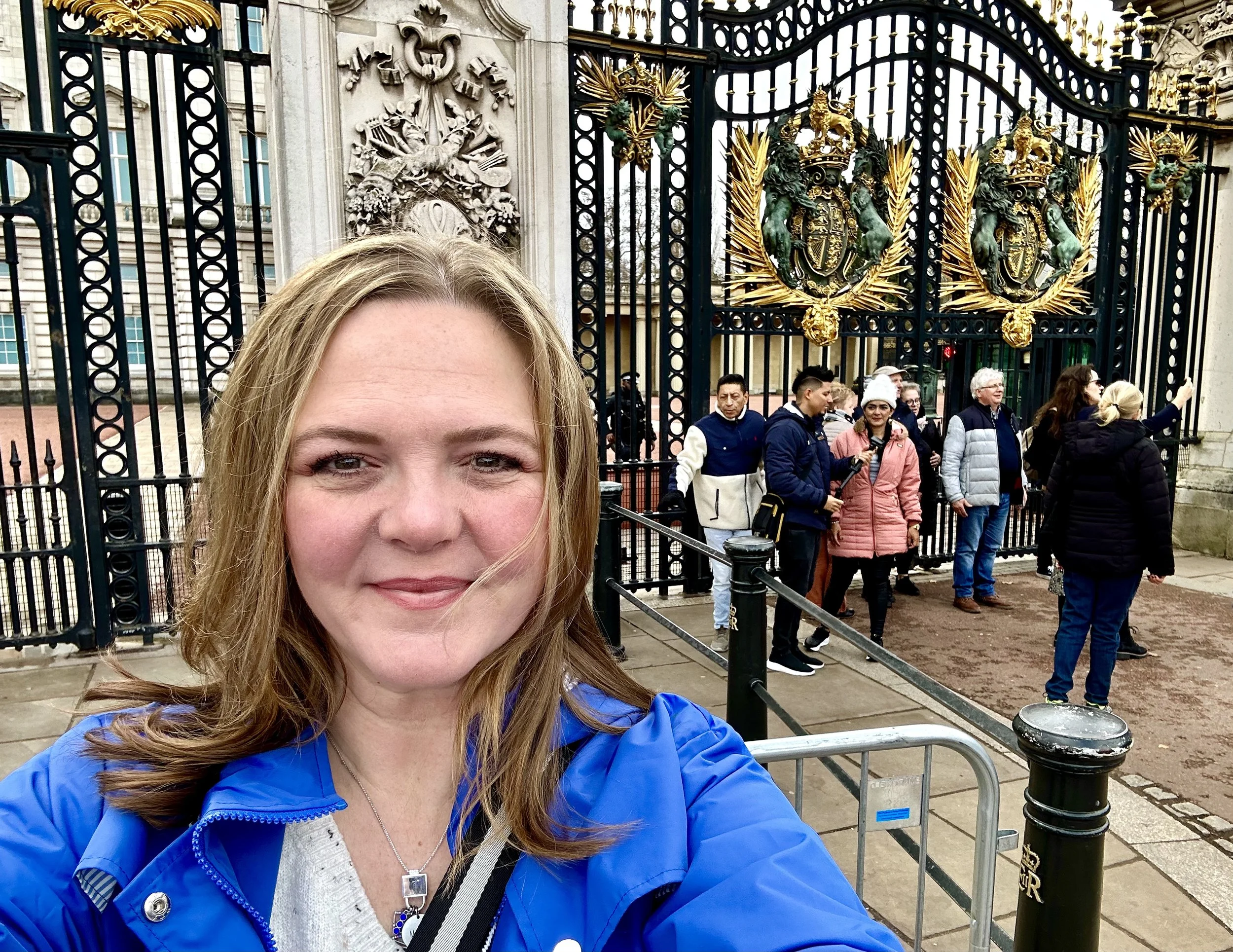 Standing at Buckingham Palace Gate