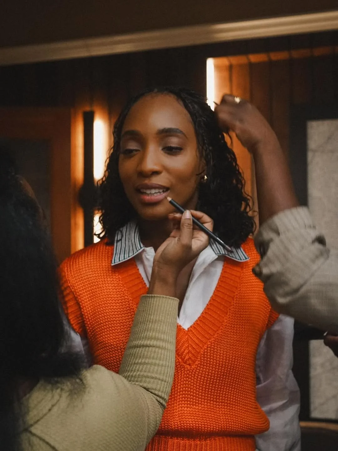 Iantha Richardson on set of Will Trent