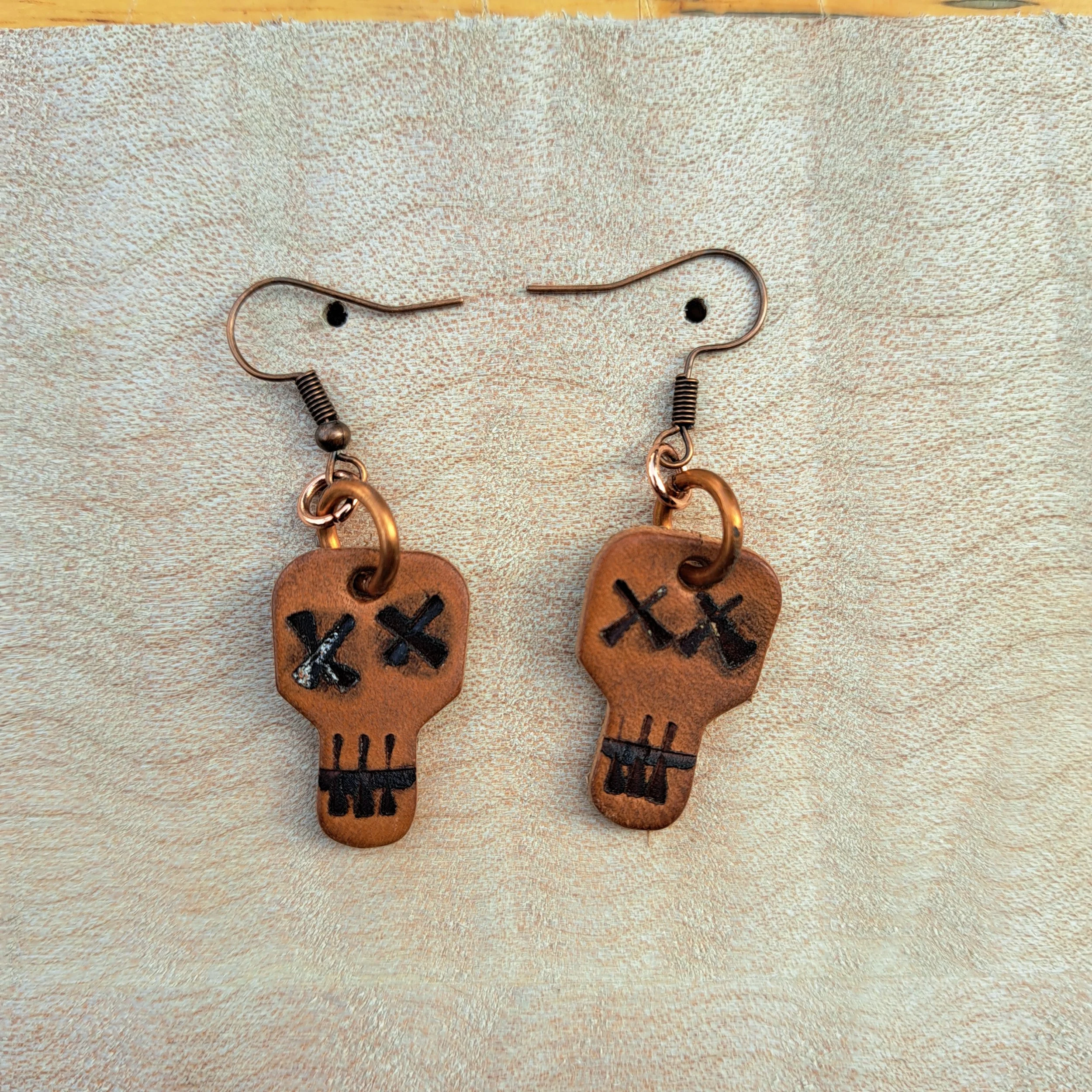Leather Skull earring
