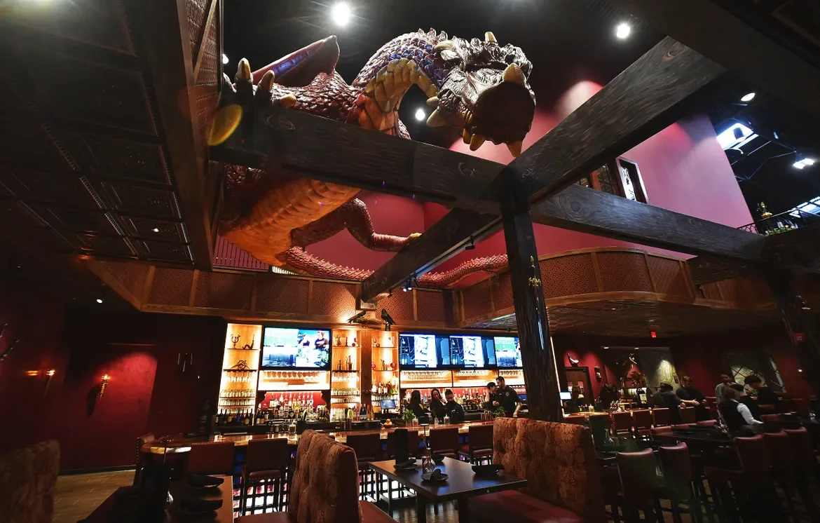 The dragon over the bar