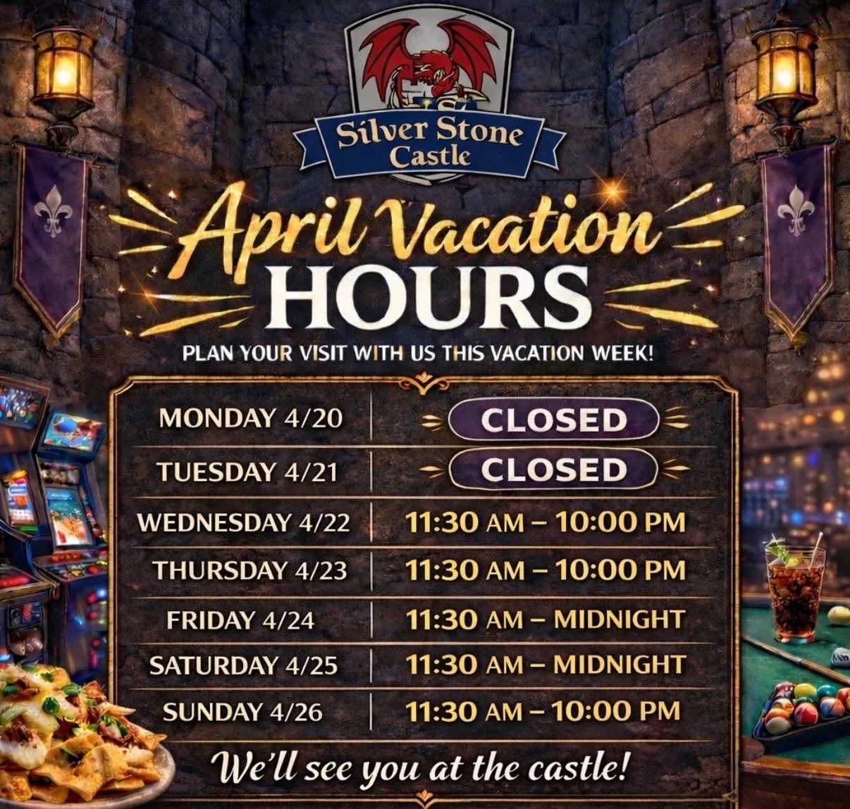 April Vacation Hours