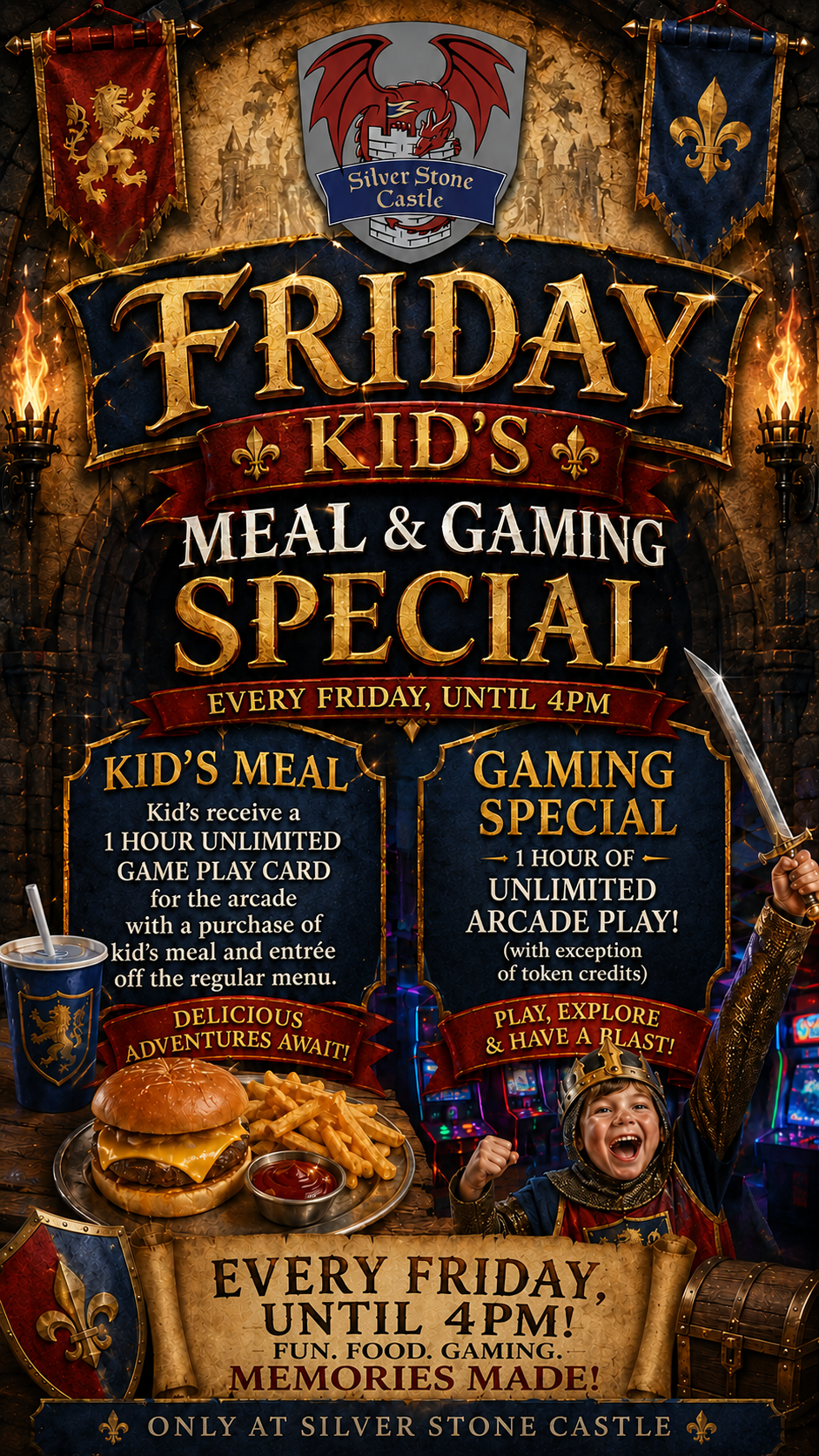 Friday Kid’s Meal &amp; Gaming Special