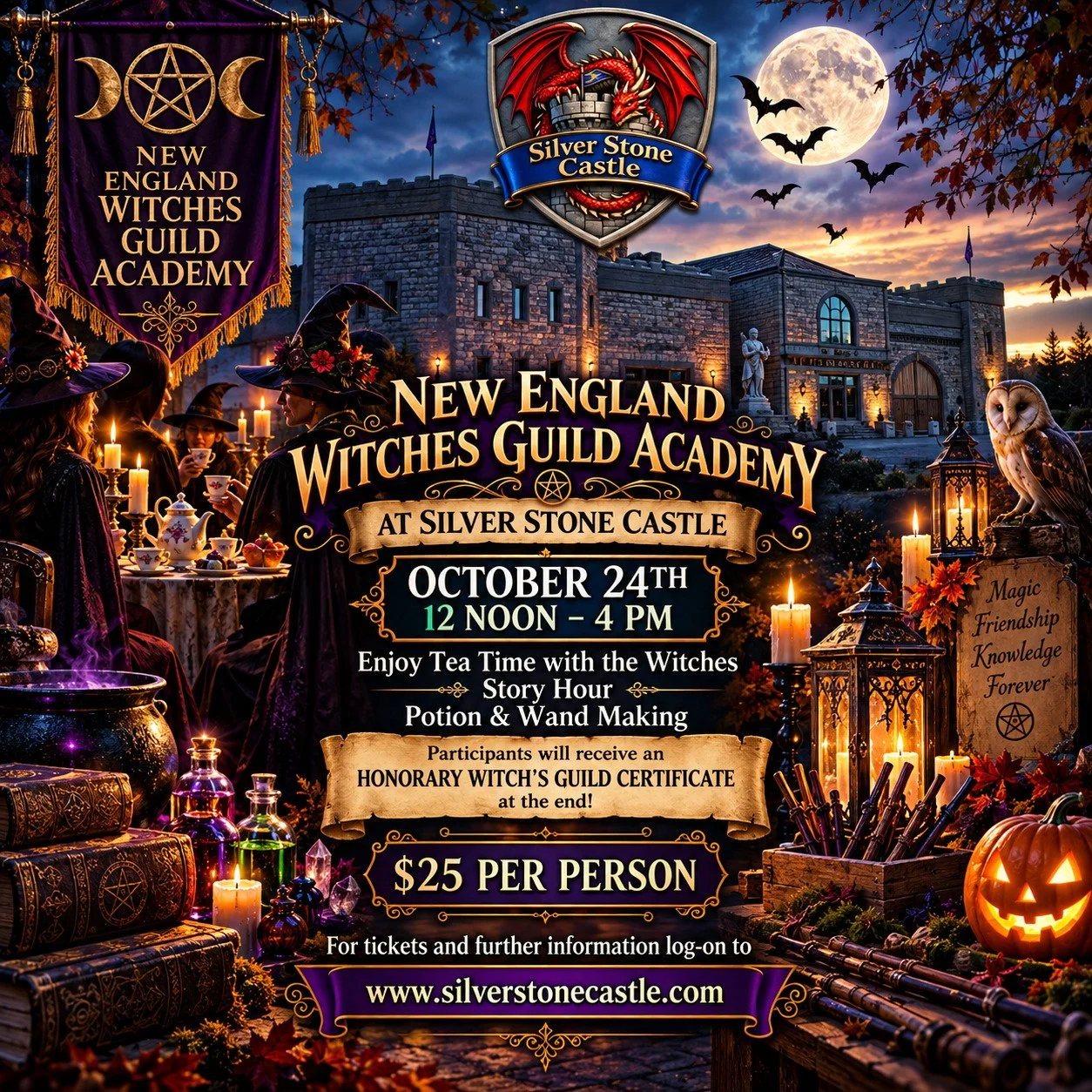 New England Witches Guild Academy at Silver Stone Castle