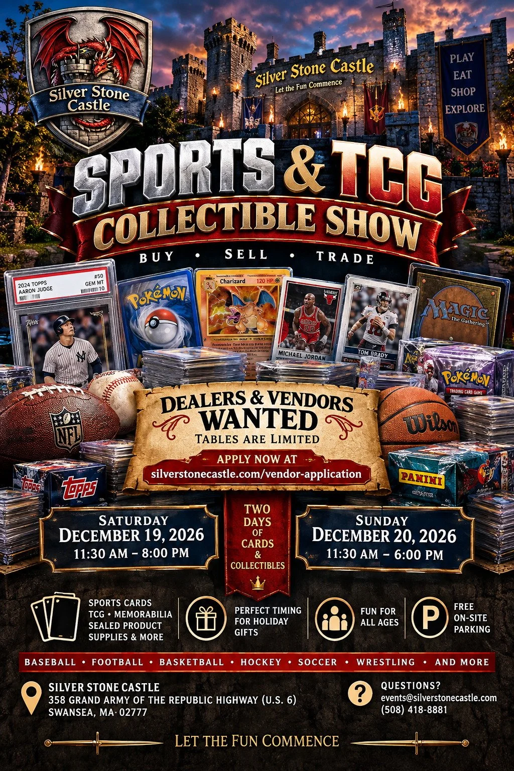 Sports & TCG Collectible Show at Silver Stone Castle — Sunday