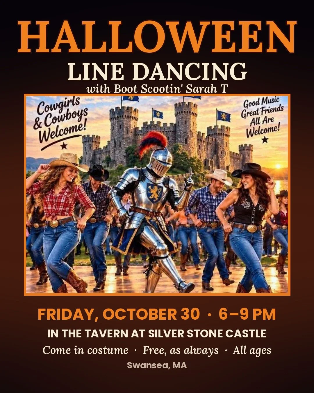 Halloween Line Dancing with Sarah T — Live in The Tavern at Silver Stone Castle