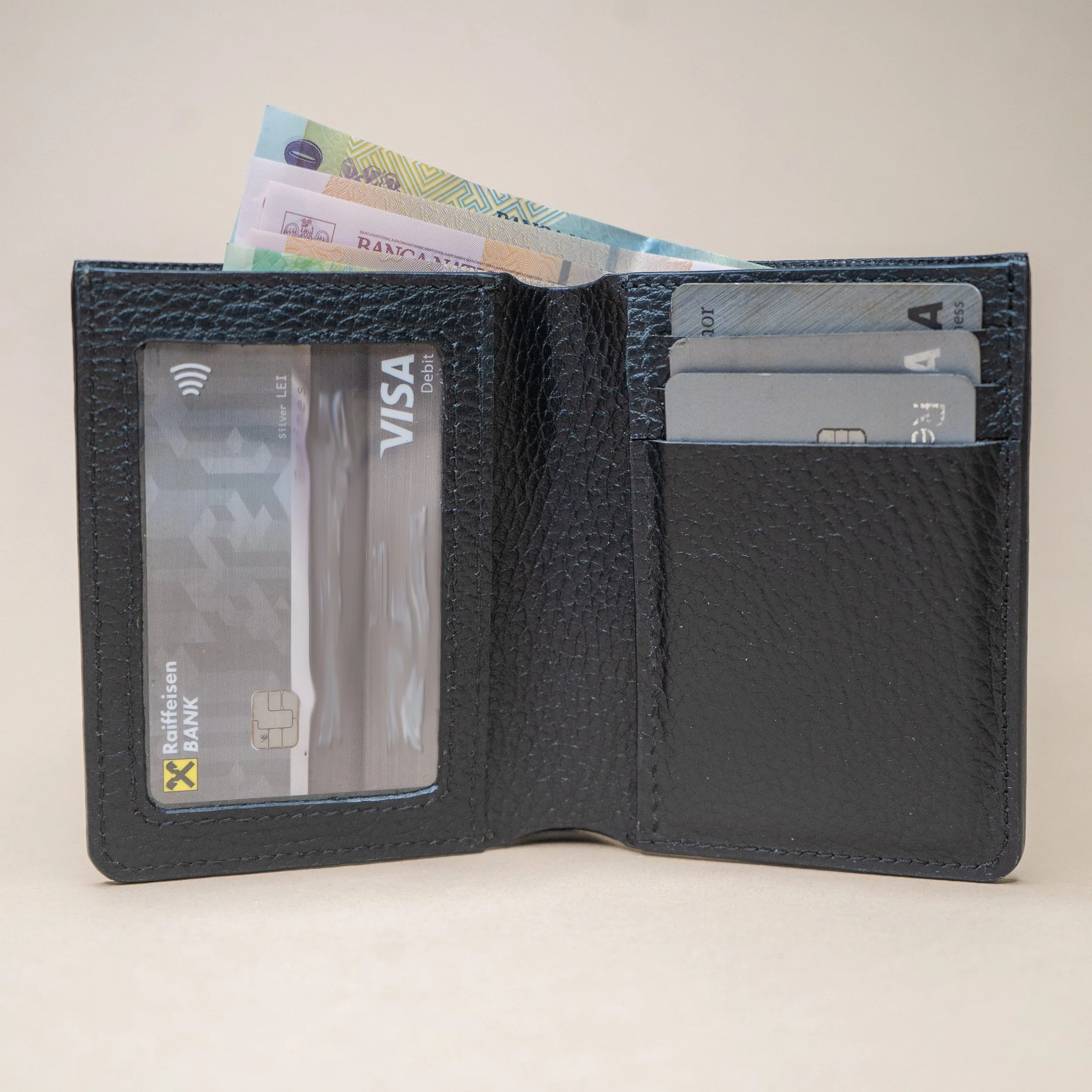 Classic  Vertical Bifold Leather Wallet – Handcrafted