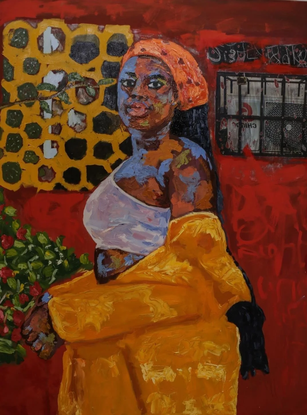 Kala, 2022
Oil, acrylic and image transfer on canvas.
48 x 36 inches.