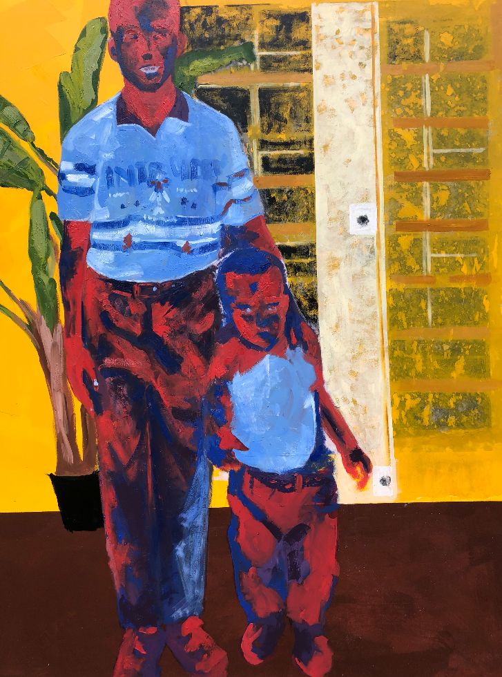 Brothers, 2022
Oil, acrylic and image transfer on canvas.
48 x 36 inches.