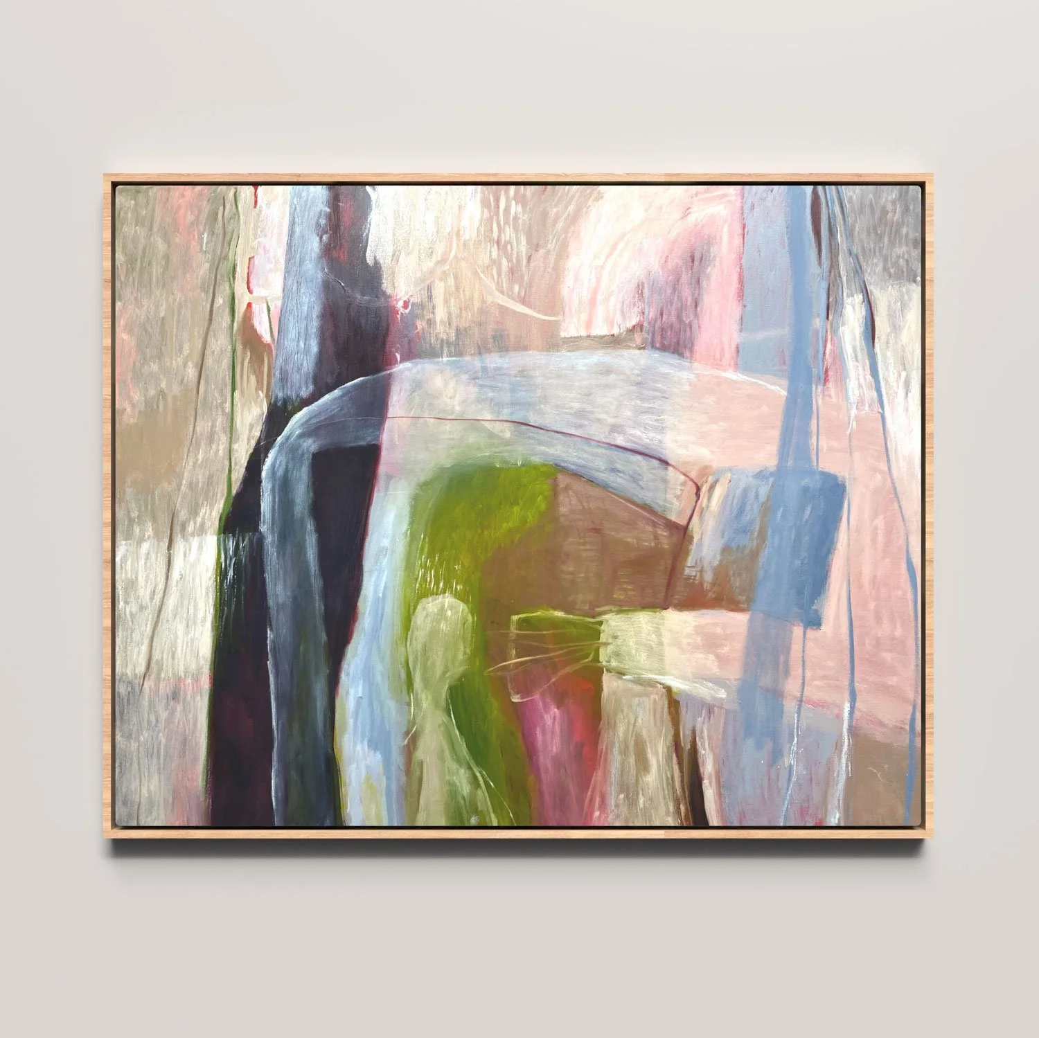 SOLD - Tunnel Vision in Pink Rain,
Oil on Linen, 122 x 97cm